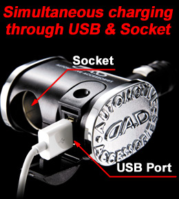 Simultaneous charging through USB & Socket