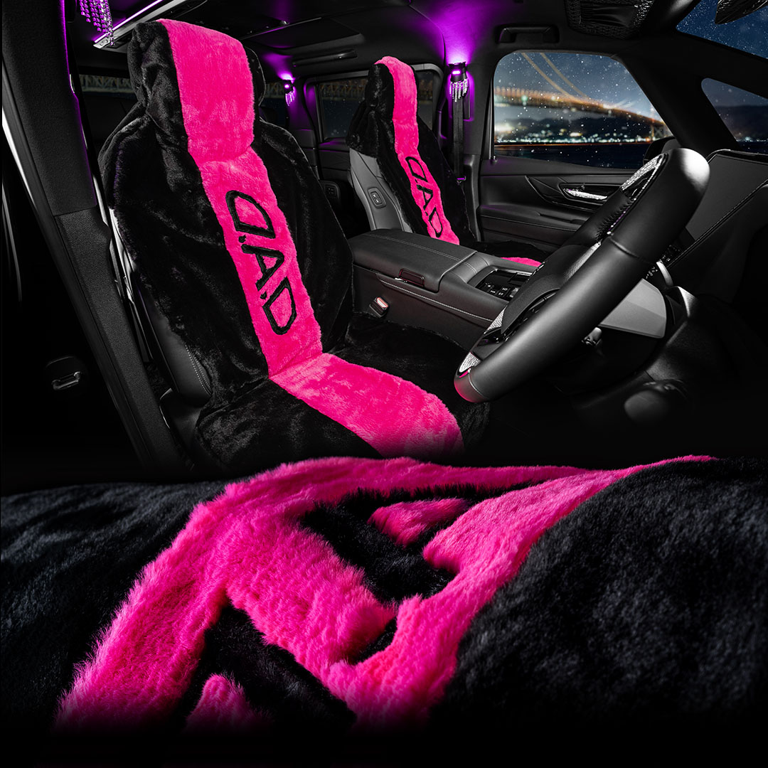 MOFU MOFU SEAT COVER BLACK/PINK【HA726-02-01】